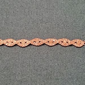 BRACELET - Silvertone and rinestones
